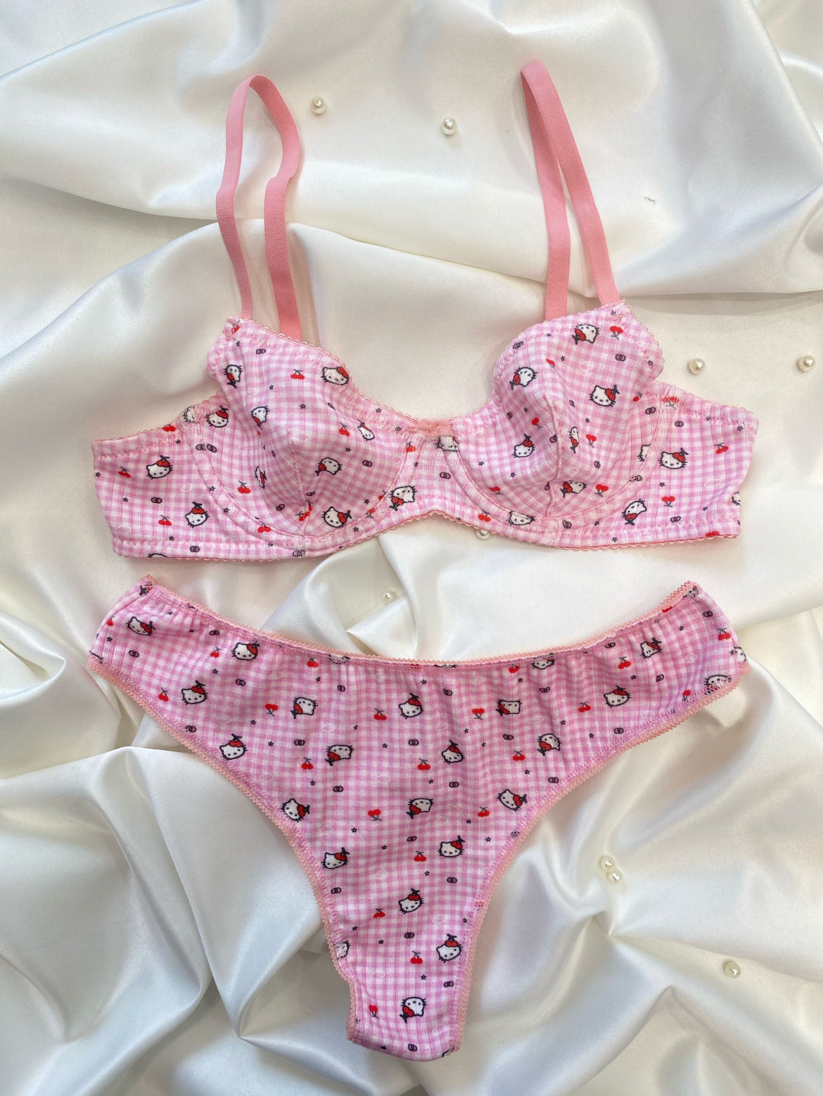 Kitty Cotton Bra Set