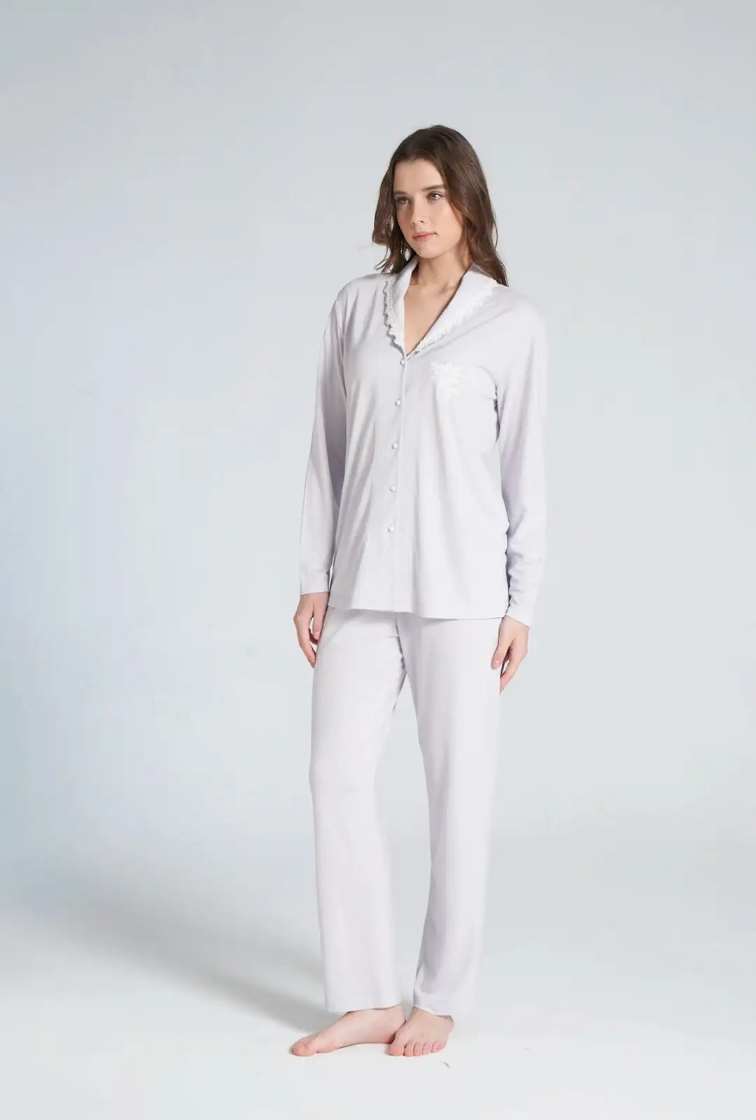 Lilac Cotton Pijama Set