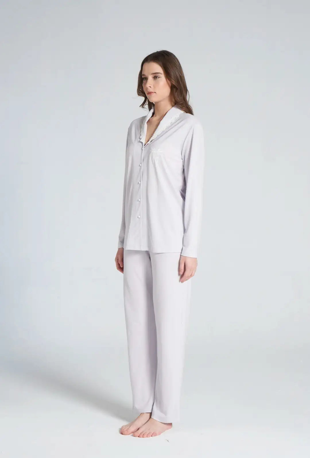 Lilac Cotton Pijama Set