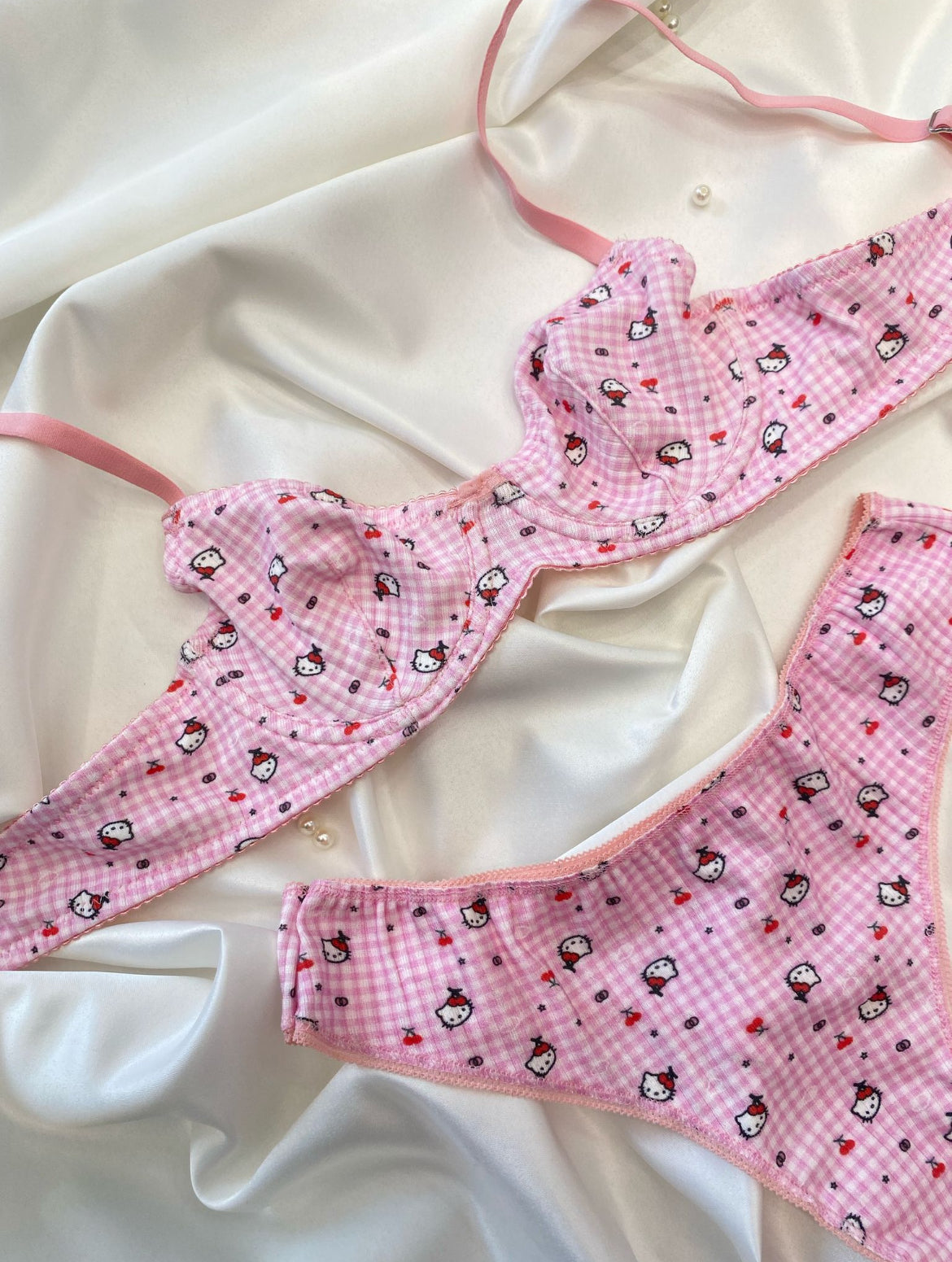 Kitty Cotton Bra Set