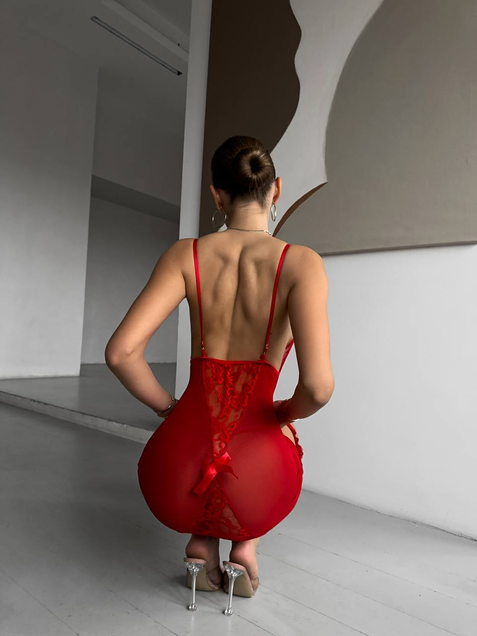 Red Alexa Babydoll