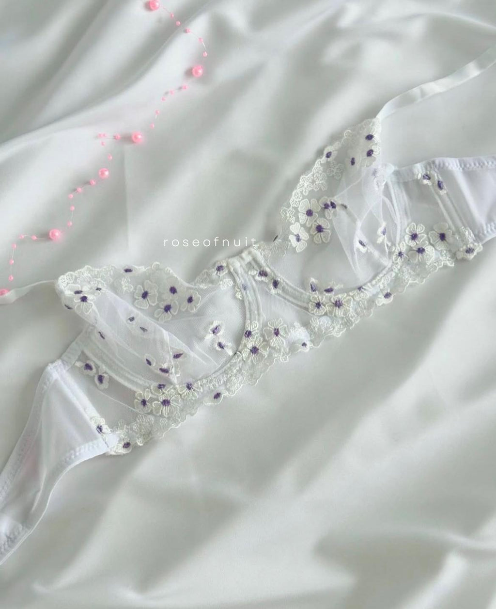 Daisy White Bra Set
