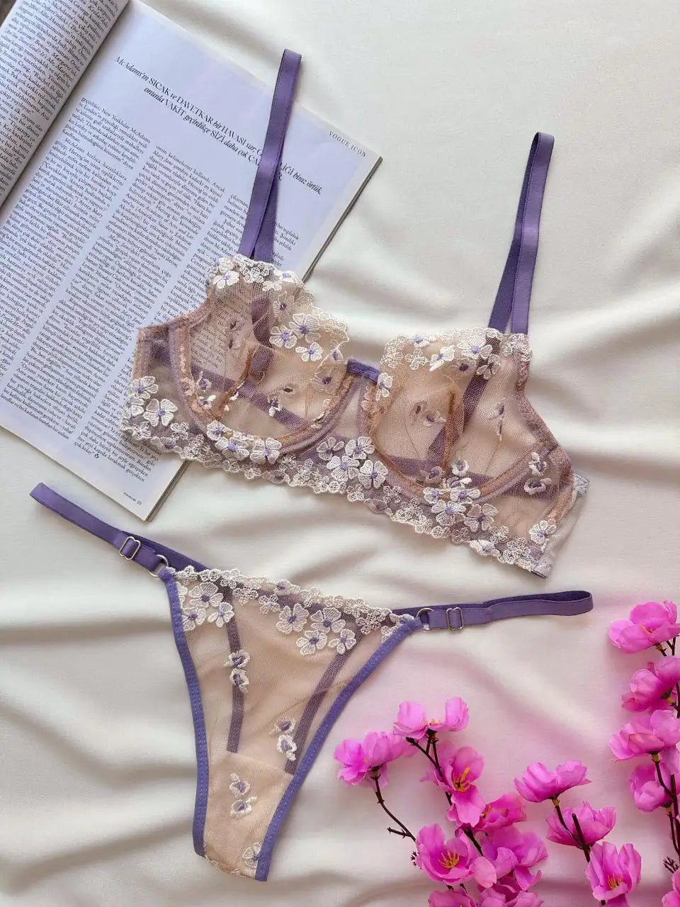 Daisy Lilac Bra Set
