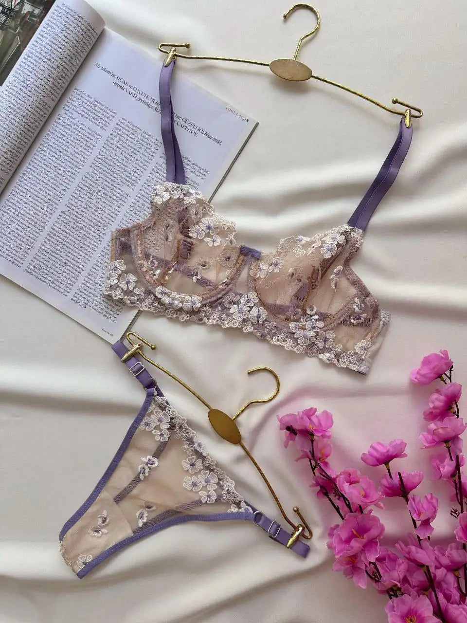 Daisy Lilac Bra Set